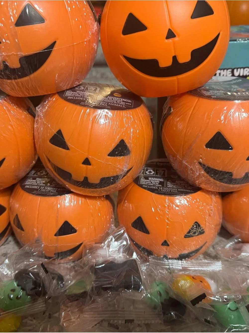 Squishmallows Orange Jack-O'-Lantern Treat Buckets